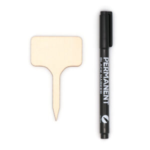 Piquet en bois pour plantation herbe à chat avec marqueur noir