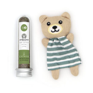 Peluche avec poche à remplir de cataire herbe à chat