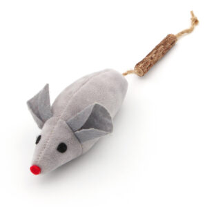 Peluche souris avec queue en matatabi pour chat